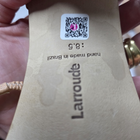 Larroude Gio Block Heel Sandals Size 8.5 - Picture 3 of 4